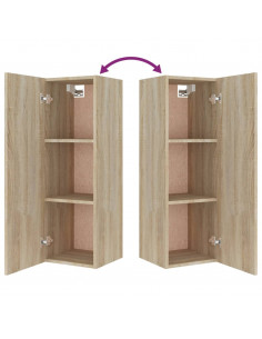 Set di Mobili Porta TV 4 pz Rovere Sonoma in Legno Multistrato 2