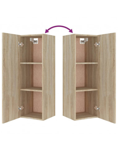 Set di Mobili Porta TV 4 pz Rovere Sonoma in Legno Multistrato