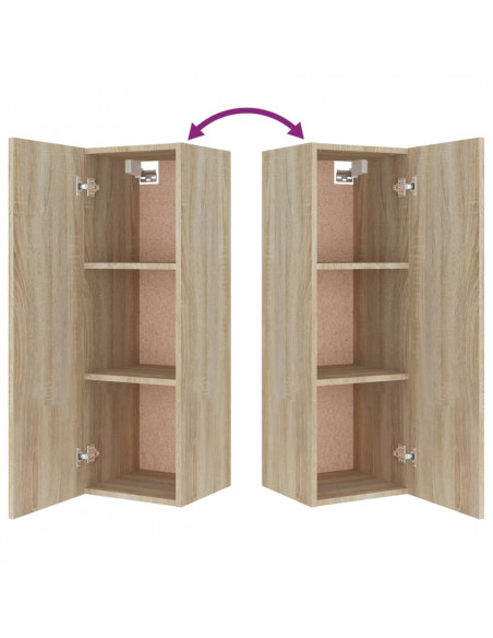 Set di Mobili Porta TV 4 pz Rovere Sonoma in Legno Multistrato