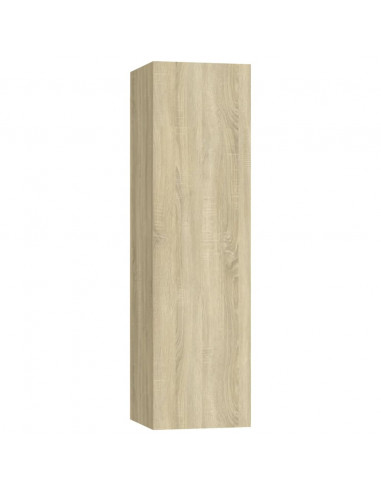 Set di Mobili Porta TV 4 pz Rovere Sonoma in Legno Multistrato