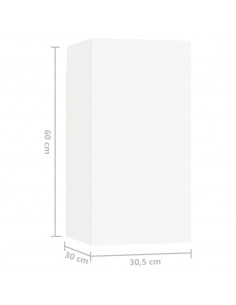 Set di Mobili Porta TV 5 pz Bianco in Legno Multistrato 2