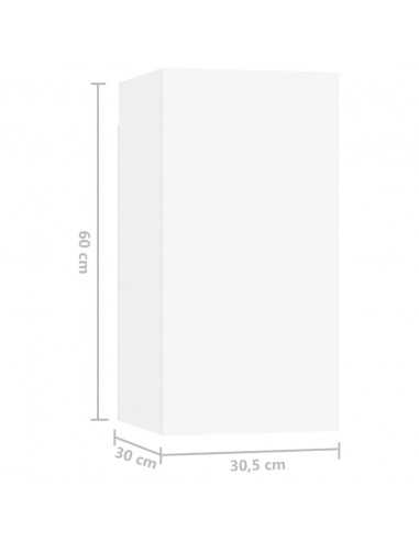 Set di Mobili Porta TV 5 pz Bianco in Legno Multistrato