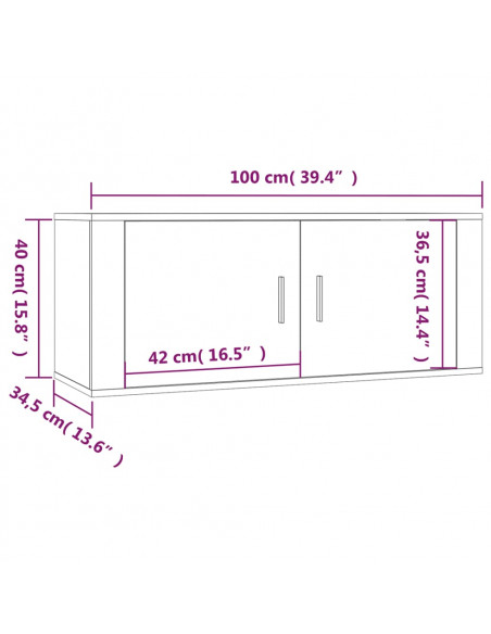 Set di Mobili Porta TV 5 pz Bianco Lucido in Legno Multistrato