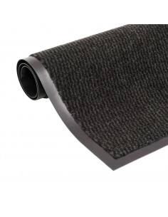 Tappeti Antipolvere 2 pz Rettangolari Trapuntati 40x60 cm Neri 2