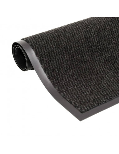 Tappeti Antipolvere 2 pz Rettangolari Trapuntati 40x60 cm Neri