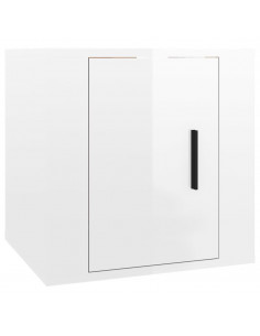 Set di Mobili Porta TV 5 pz Bianco Lucido in Legno Multistrato