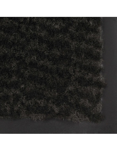 Tappeti Antipolvere 2 pz Rettangolari Trapuntati 40x60 cm Neri