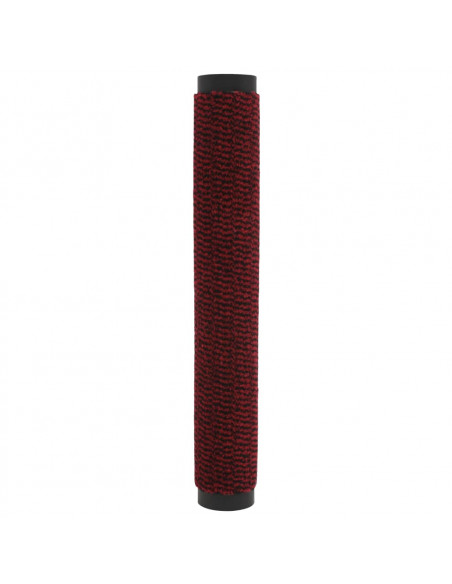 Tappeti Antipolvere 2 pz Rettangolari Trapuntati 40x60 cm Rossi