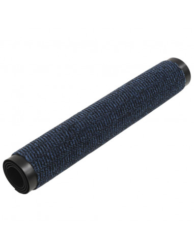 Tappeti Antipolvere 2 pz Rettangolari Trapuntati 40x60 cm Blu