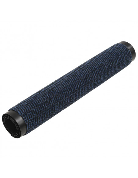Tappeti Antipolvere 2 pz Rettangolari Trapuntati 40x60 cm Blu