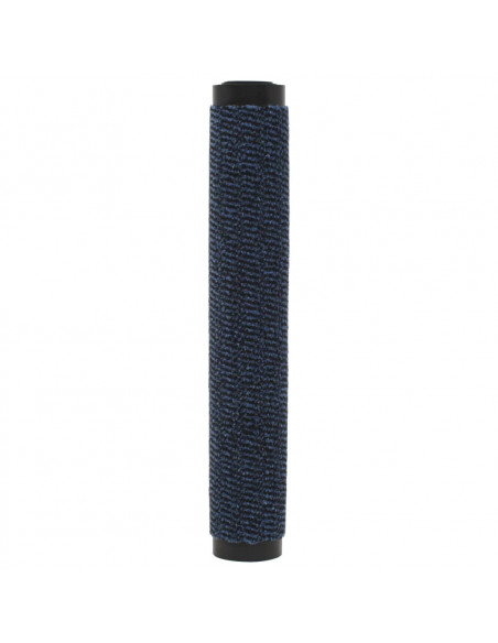 Tappeti Antipolvere 2 pz Rettangolari Trapuntati 40x60 cm Blu