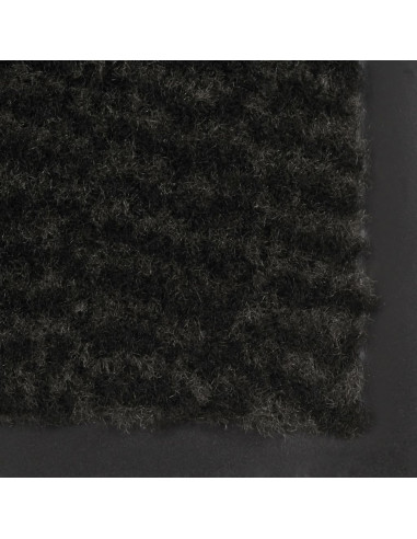 Tappeti Antipolvere 2 pz Rettangolari Trapuntati 60x90 cm Neri