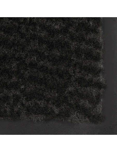 Tappeti Antipolvere 2 pz Rettangolari Trapuntati 60x90 cm Neri