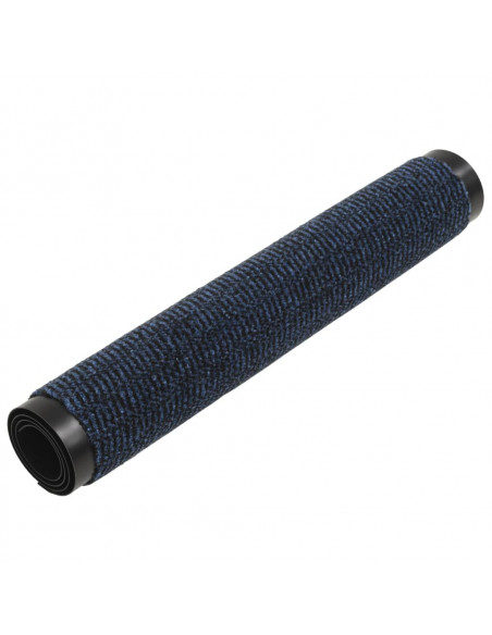 Tappeti Antipolvere 2 pz Rettangolari Trapuntati 60x90 cm Blu