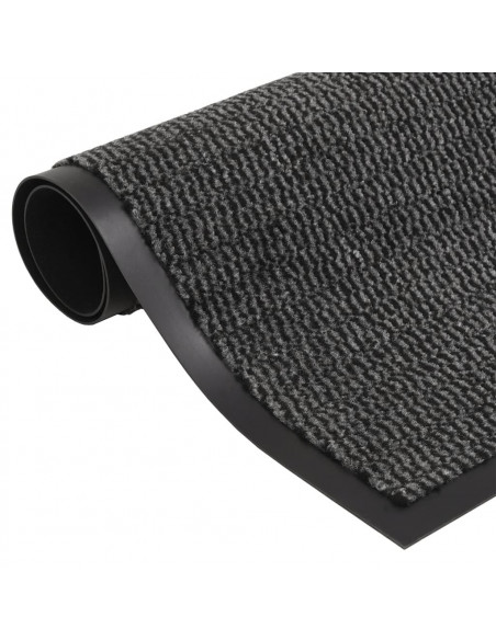 Tappeti Antipolvere 2 pz Trapuntati 80x120 cm Antracite