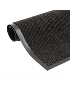 Tappeti Antipolvere 2 pz Rettangolari Trapuntati 80x120 cm Neri 2