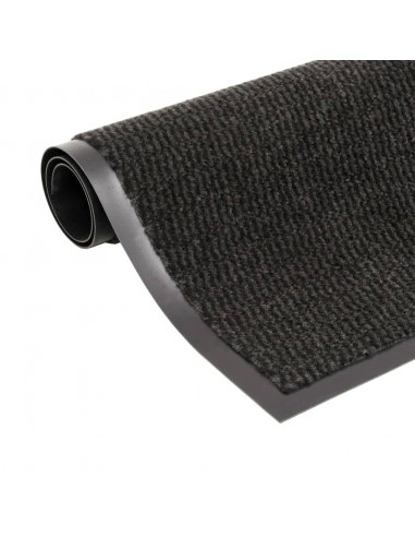 Tappeti Antipolvere 2 pz Rettangolari Trapuntati 80x120 cm Neri