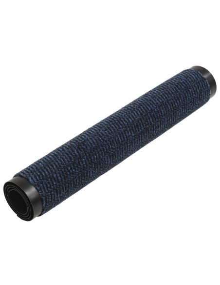 Tappeti Antipolvere 2 pz Rettangolari Trapuntati 80x120 cm Blu