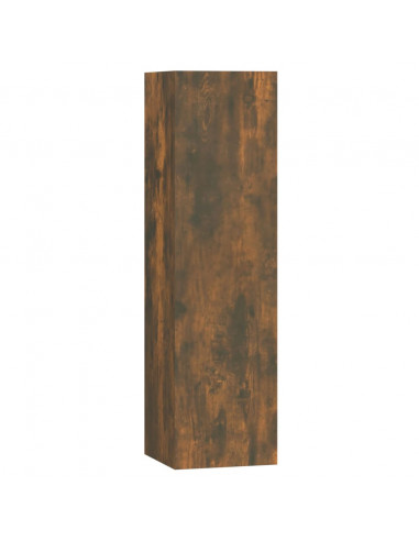 Set di Mobili Porta TV 5 pz Rovere Fumo in Legno Multistrato