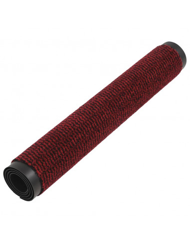 Tappeti Antipolvere 2 pz Rettangolari Trapuntati 90x150cm Rossi