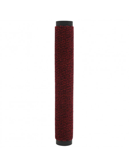 Tappeti Antipolvere 2 pz Rettangolari Trapuntati 90x150cm Rossi