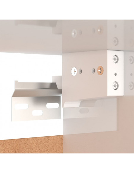 Set di Mobili Porta TV 6 pz Bianco Lucido in Legno Multistrato