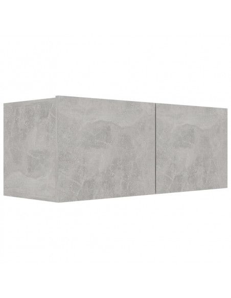 Set di Mobili Porta TV 6 pz Grigio Cemento in Legno Multistrato