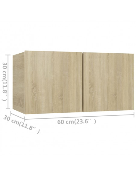 Set di Mobili Porta TV 6 pz Rovere Sonoma in Legno Multistrato