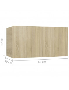 Set di Mobili Porta TV 6 pz Rovere Sonoma in Legno Multistrato 2