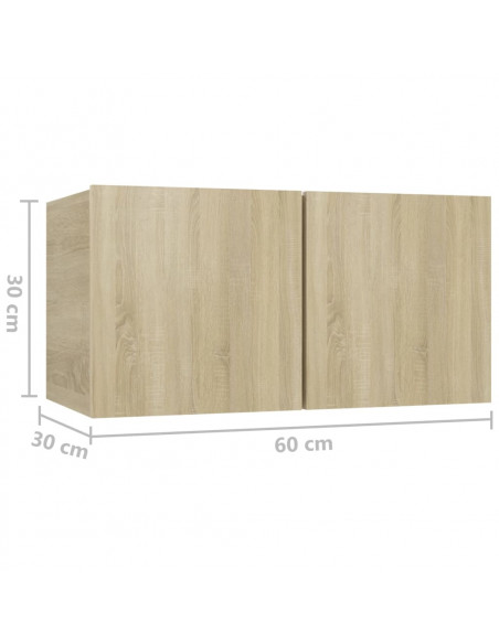 Set di Mobili Porta TV 6 pz Rovere Sonoma in Legno Multistrato