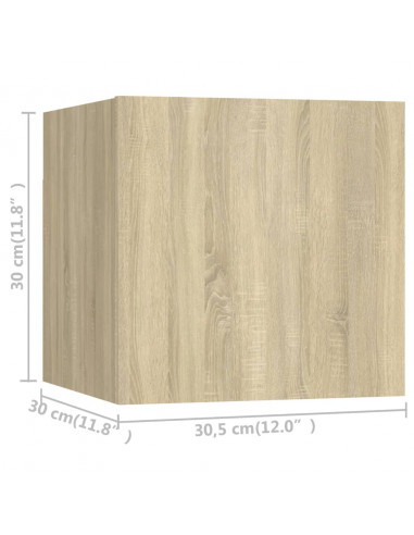 Set di Mobili Porta TV 6 pz Rovere Sonoma in Legno Multistrato