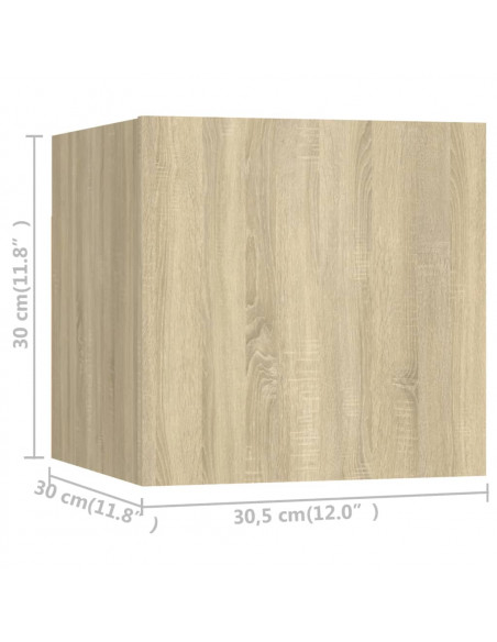 Set di Mobili Porta TV 6 pz Rovere Sonoma in Legno Multistrato