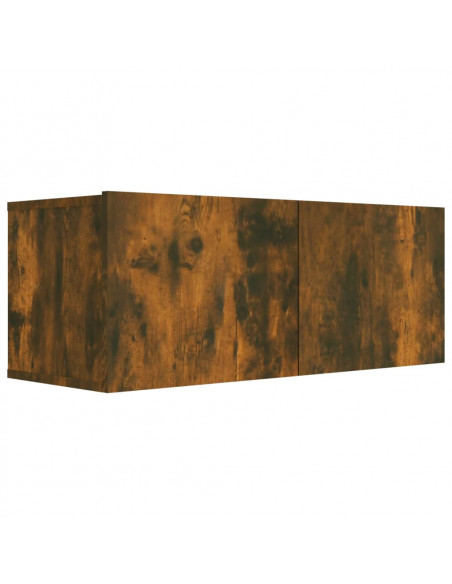 Set di Mobili Porta TV 7 pz Rovere Fumo in Legno Multistrato