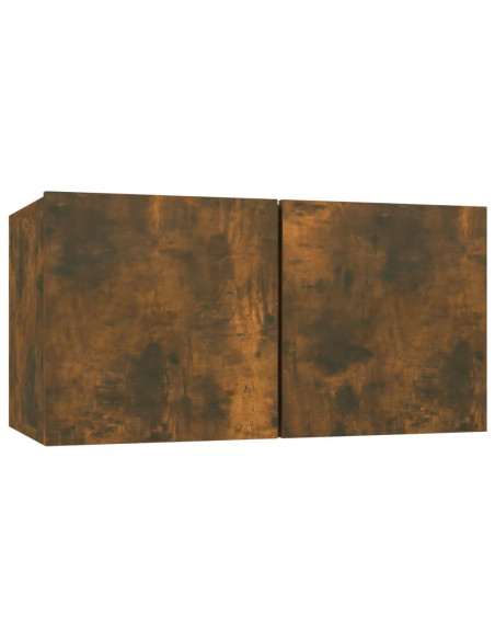 Set di Mobili Porta TV 7 pz Rovere Fumo in Legno Multistrato