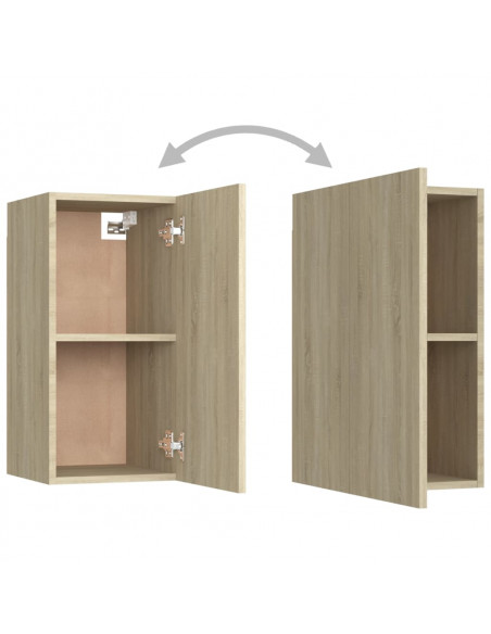 Set di Mobili Porta TV 7 pz Rovere Sonoma in Legno Multistrato