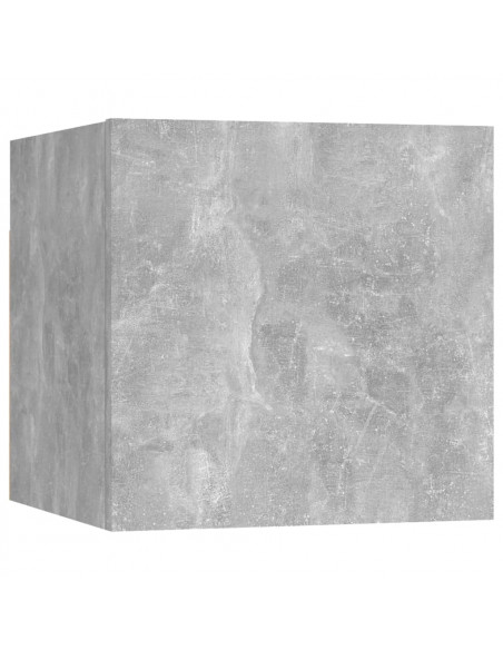 Set di Mobili Porta TV 8 pz Grigio Cemento in Legno Multistrato