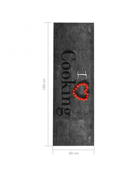 Tappetino da Cucina Lavabile Cooking 60x180 cm