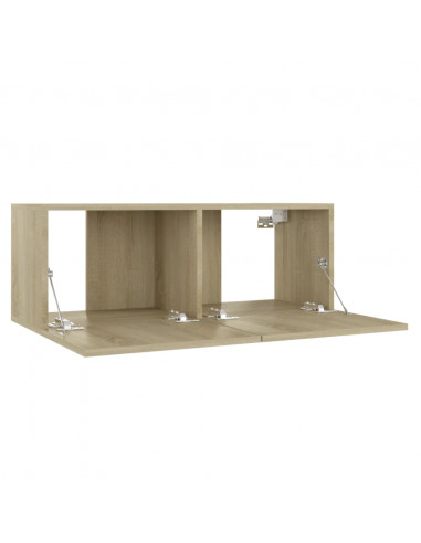 Set di Mobili TV 3 pz Rovere Sonoma in Legno Multistrato