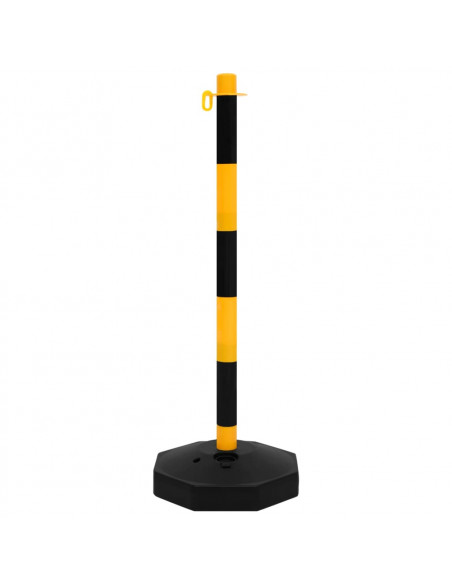 Set di Pali Stradali con Catena in Plastica di 10 m