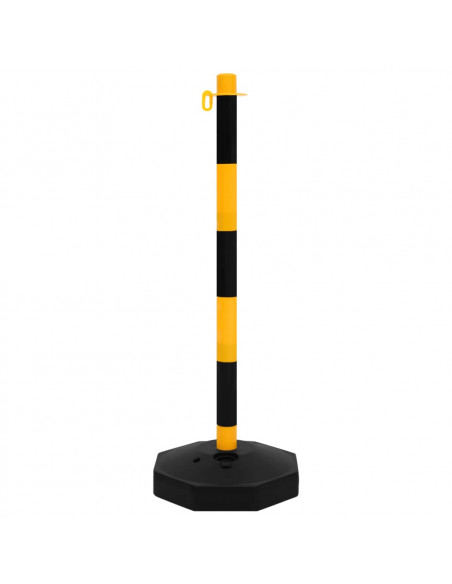 Set di Pali Stradali con Catena in Plastica di 10 m