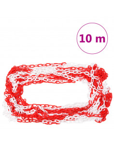 Set di Pali Stradali con Catena in Plastica di 10 m