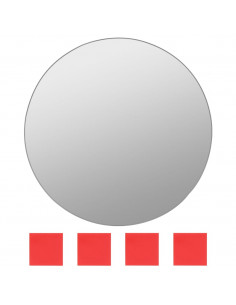 Set di Specchi da Parete 7 pz in Vetro Circolare