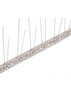 Set Dissuasori per Uccelli e Piccioni 20 pz Acciaio 2 File 10 m