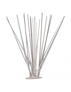Set Dissuasori per Uccelli e Piccioni 40 pz Acciaio 5 File 20 m