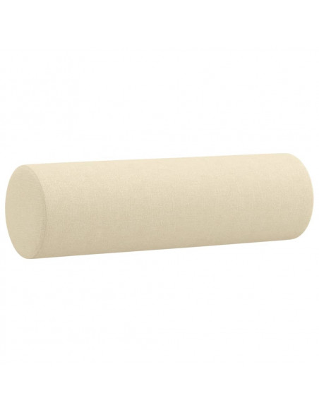 Set Divani 2 pz con Cuscini Crema in Tessuto