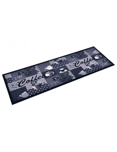 Tappetino da Cucina Lavabile Caffè Blu 60x180 cm