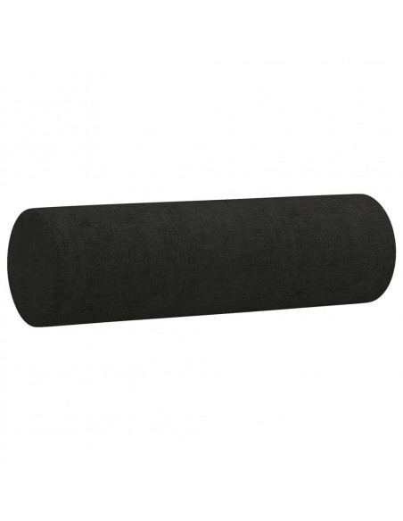 Set Divani 2 pz con Cuscini Nero in Tessuto