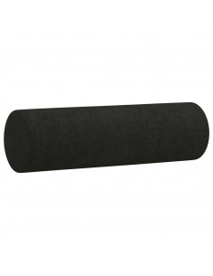 Set Divani 2 pz con Cuscini Nero in Tessuto