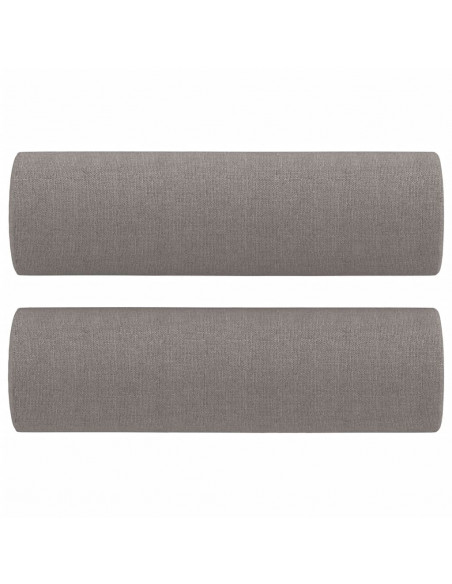 Set Divani 2 pz con Cuscini Tortora in Tessuto