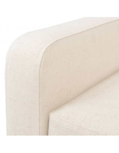 Set Divani 2 pz in Tessuto Bianco Crema